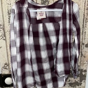 4 plaid button ups; all Womens small-from different shops